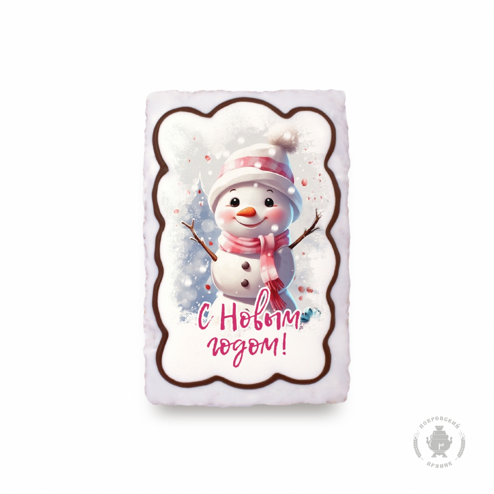  Пряник 130г новогодний Снеговик, (коробка 25шт) в Реутове