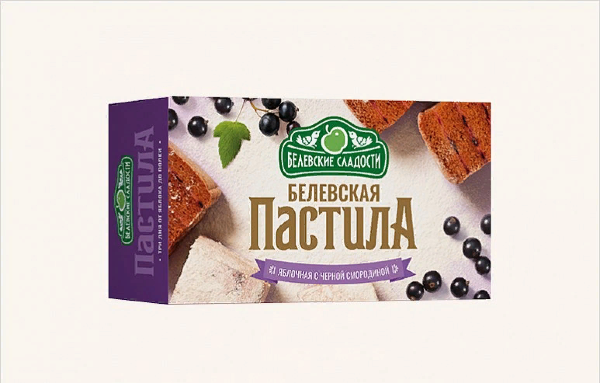 №2 Пастила  200г диетическая с ЧЁРНОЙ Смородиной, НОВЫЙ ФОРМАТ (4*50г)   в Реутове