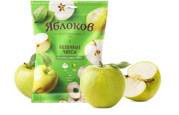 Яблочные чипсы из кисло-сладких яблок 25г в Реутове